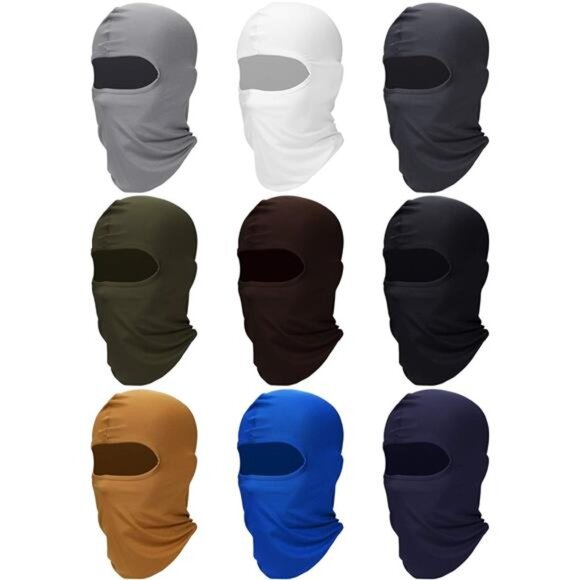 9 Pcs Ski Mask for Men Full Face Cover UV Sun Protection Cooling - Picture 1 of 14
